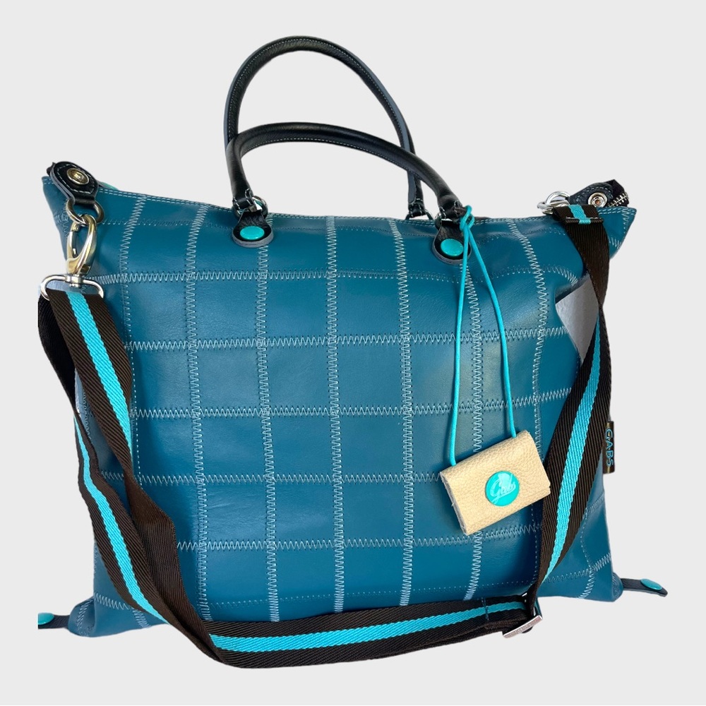 GABS G43 BORSA LEATHER PATCHWORK CONVERTIBLE CROS… - image 11